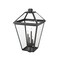 Z-Lite Talbot 4 Light Outdoor Post Mount Fixture, Black & Clear Beveled 579PHXLXR-BK - alternate 2